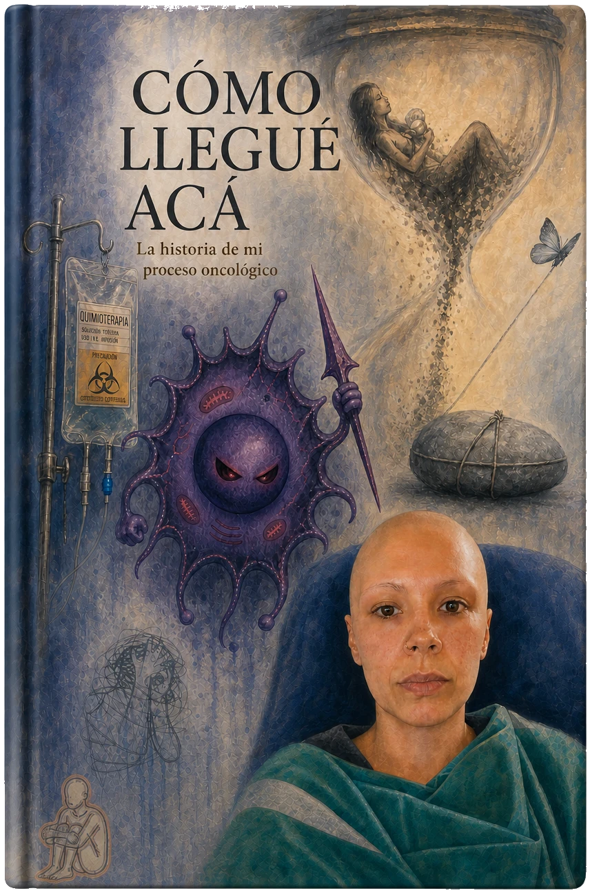 Cómo llegué hasta aquí — La historia de mi proceso oncológico, portada ilustrada del cuento de Camila